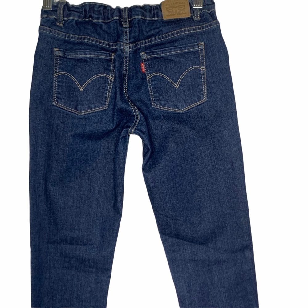 Levis 711 Dark Wash Jeans Youth Size 16 Skinny Fit Adjustable Comfort Waist - Picture 4 of 11